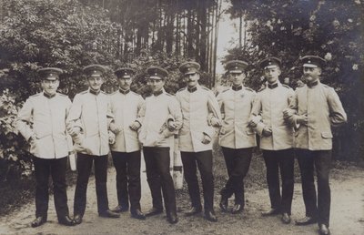 Grupo de oficiais do exército alemão (foto a p/b) de Photographer German