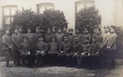 Grupo de oficiais do exército alemão (foto a p/b) de Photographer German