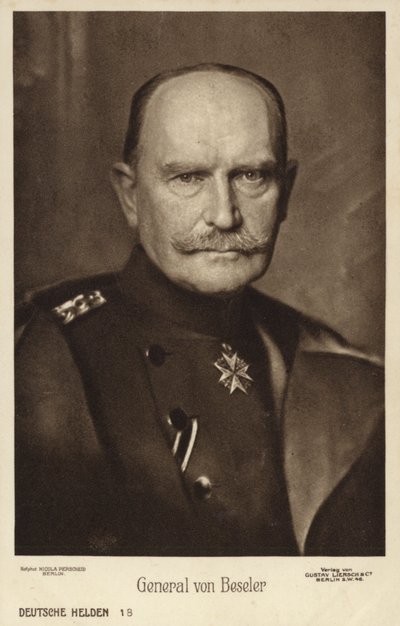 Hans Hartwig von Beseler, general alemão (foto a p/b) de Photographer German