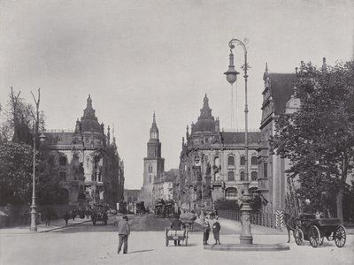 Kaiser Wilhelm-Brucke e Kaiser Wilhelm-Strasse (foto a p/b) de Photographer German