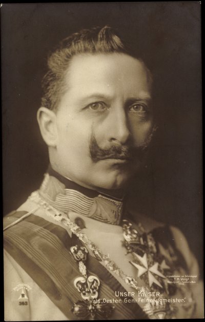 Kaiser Wilhelm 2 como General austríaco Feldzeugmeister de Photographer German