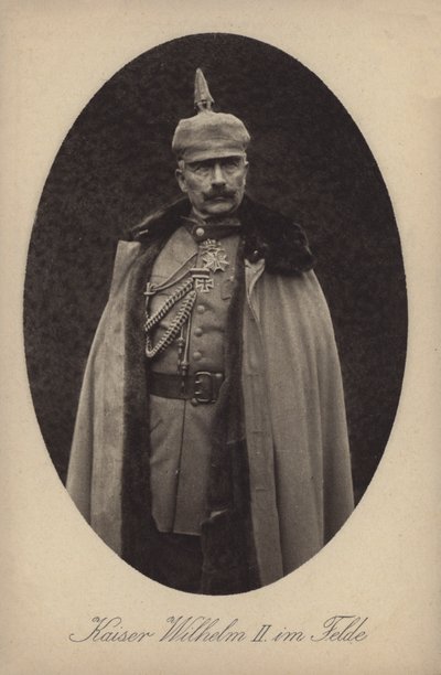 Kaiser Wilhelm II da Alemanha em uniforme militar (foto a p/b) de Photographer German