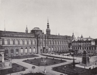 Royal Picture Gallery, vista do Zwinger (foto a p/b) de Photographer German