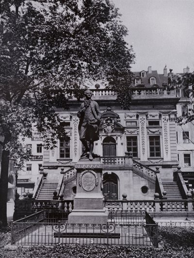 Leipzig: Goethe Monument On The Naschmarkt (foto a p/b) de Photographer German