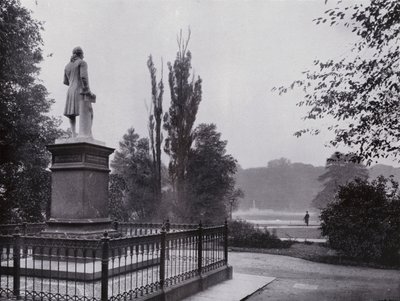 Leipzig: Rosental-Partie With Gellert-Monument (foto a p/b) de Photographer German