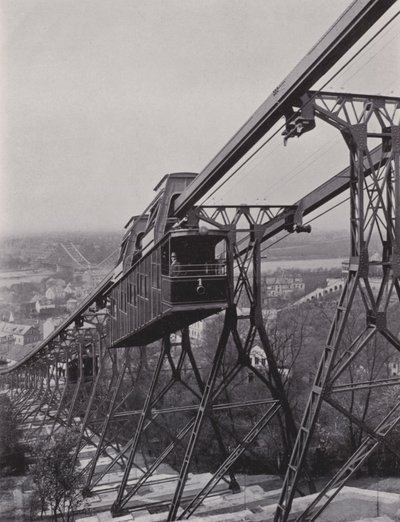 Loschwitz, trem suspenso (foto a p/b) de Photographer German