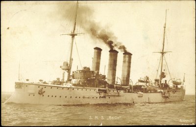Foto Navios de guerra Alemanha, S. M. S. Berlim de Photographer German