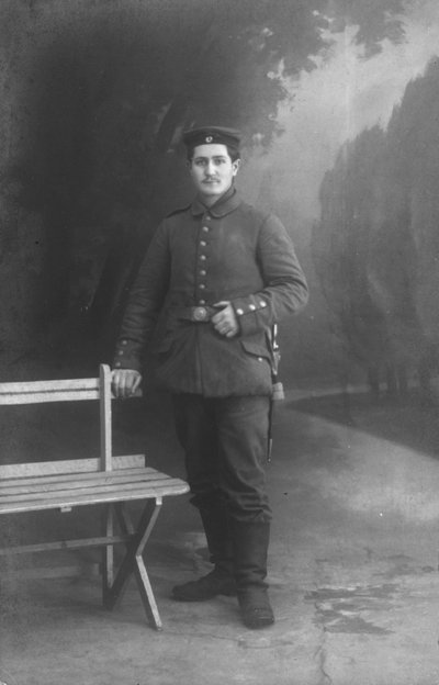 Retrato de um soldado alemão (foto a p/b) de Photographer German