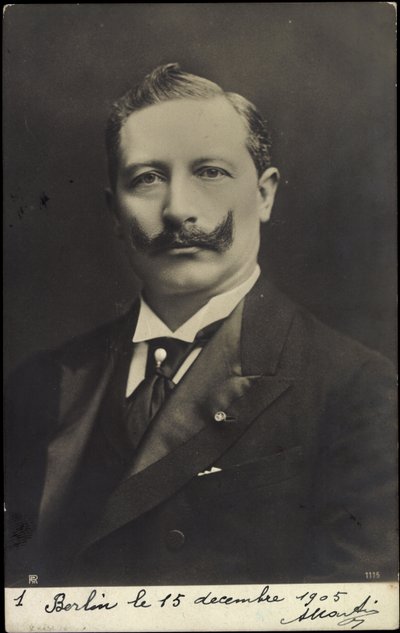 Jovem Kaiser Wilhelm II, Retrato, Bigode, RPH de Photographer German