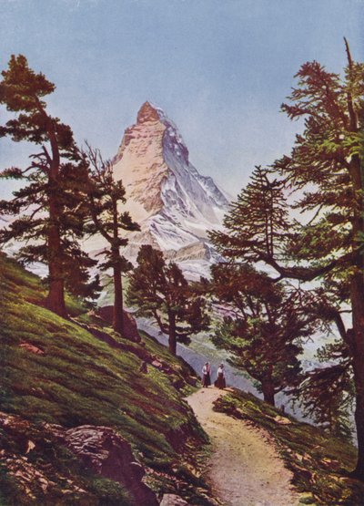 Matterhorn, Zermatt, Suíça (fotografia colorida) de Photographer Swiss