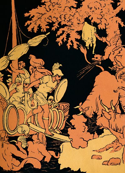 Os touros cuspidores de fogo, 1880 de Picart
