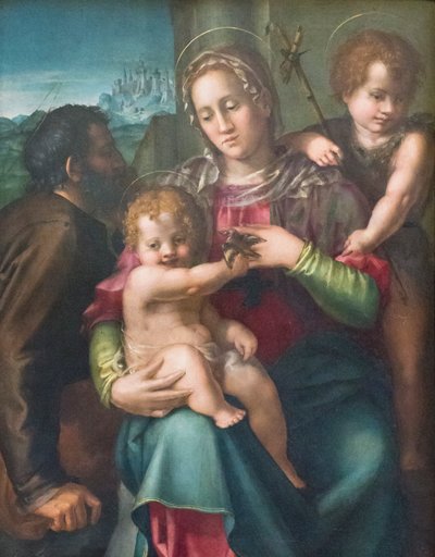 Sagrada família com o jovem São João Baptista de Pier Francesco Foschi