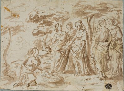Descoberta de Moisés de Pier Francesco Mola
