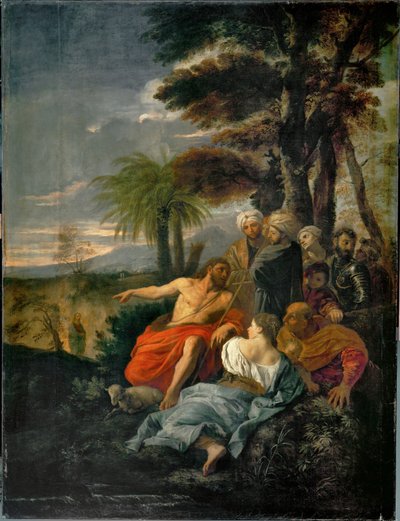 Saint Jean-Baptist prechant dans le desert - São João Batista pregando no deserto ... de Pier Francesco Mola