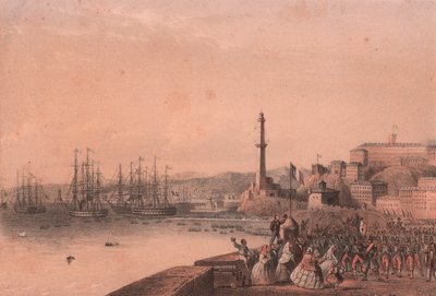 Aterragem de tropas francesas em Génova, Ligúria de Blaise Nicolas Le Sueur