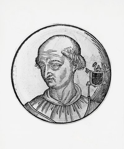 Retrato de Bento VIII (Teófilo III do Tosculo, cerca de 980-1024) de Blaise Nicolas Le Sueur