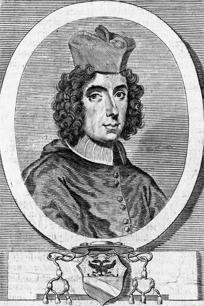 Retrato de Giambattista Rubini (1642-1707), cardeal e bispo italiano, gravura de Blaise Nicolas Le Sueur