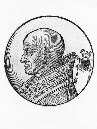 Retrato de Sergius III (falecido em 911) de Blaise Nicolas Le Sueur
