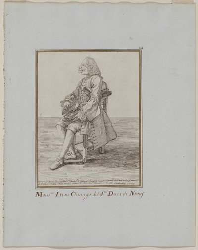Monsieur Ition Cirurgião do sre. Duque de Nivers, 1749. de Pier Leone Ghezzi