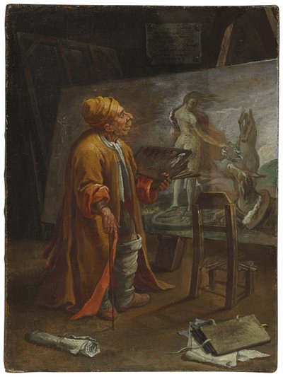 Paolo de Matteis em seu estúdio de Pier Leone Ghezzi