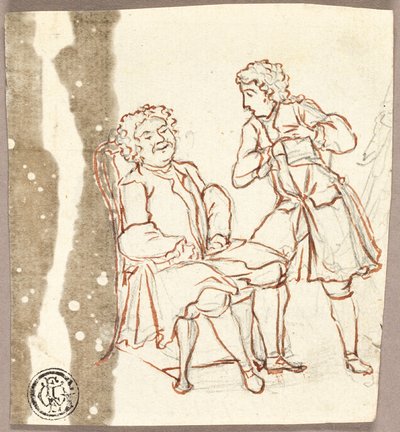 Dois cavalheiros em trajes do século XVIII de Pier Leone Ghezzi
