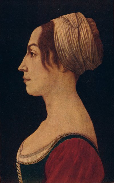 Mulher de verde e carmesim, século XV 1906 de Piero del Pollaiolo