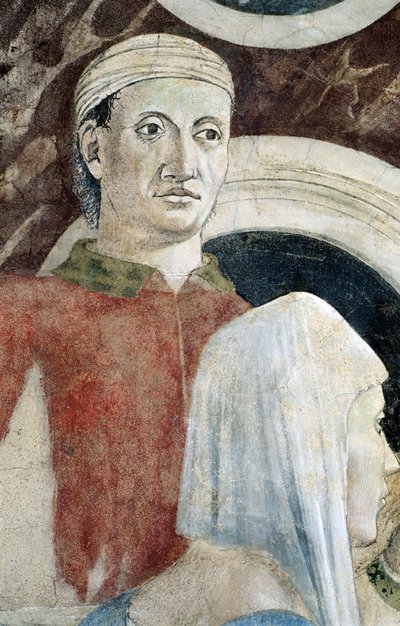 Detalhe de The Legend of the True Cross mostrando a descoberta e verificação da True Cross, de Piero della Francesca de Piero della Francesca