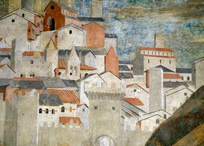 Detalhe, de, a, rainha sheba, adorando, a, ponte, feito, de, a, madeira, de, a, cruz verdadeira, jerusalém, completado, 1464, fresco, detalhe, de, 55432 de Piero della Francesca