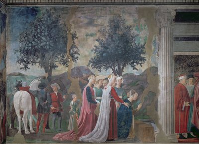 A Descoberta da Madeira da Verdadeira Cruz, do ciclo Lenda da Verdadeira Cruz, concluída em 1464 (detalhe de 58294) de Piero della Francesca