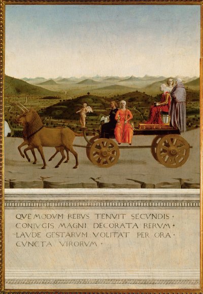 Triunfo da Duquesa de Urbino, Battista Sforza (têmpera sobre madeira) de Piero della Francesca