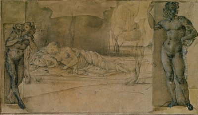 Ariadne Deserted (lápis) de Piero di Cosimo