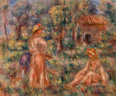 Raparigas numa Paisagem de Pierre-Auguste Renoir