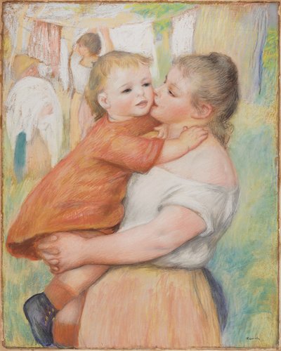 Lavadeira e seu filho (Aline e Pierre) de Pierre-Auguste Renoir