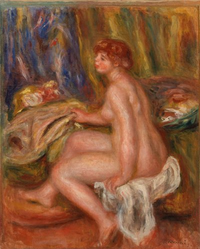 Nu feminino sentado, vista de perfil de Pierre-Auguste Renoir