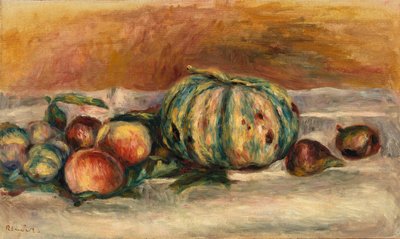 Natureza Morta com Melão (Nature morte au melon) de Pierre-Auguste Renoir