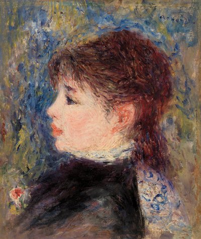 Jovem Mulher com Rosa (Jeune fille Ã la rose) de Pierre-Auguste Renoir