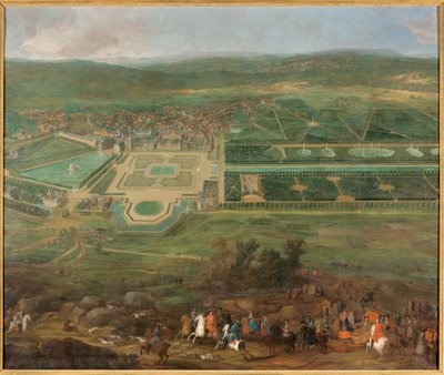 Vista do castelo de Fontainebleau de Pierre Denis Martin