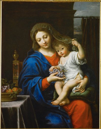 La vierge a la grappe - Madonna com uvas ... de Pierre (follower of) Mignard