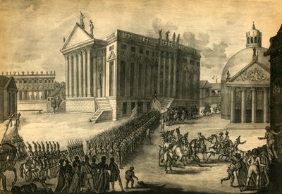 Entrada triunfante dos franceses na cidade de Berlim, 27 de outubro de 1806, 1921. de Pierre Adrien Le Beau