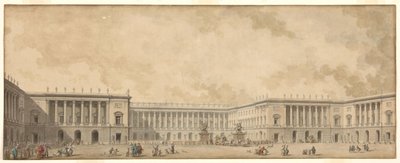 Primeiro projeto de reconstrução do Palácio de Versalhes apresentado ao rei Luís XVI, c. 1785 de Pierre Adrien Paris