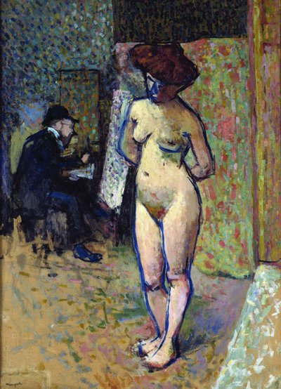 Matisse no estúdio do Manguin, 1905. de Albert Marquet