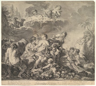 Aperfeiçoamento dEuropa Rapto da Europa, século XVIII. de Pierre Alexandre Aveline