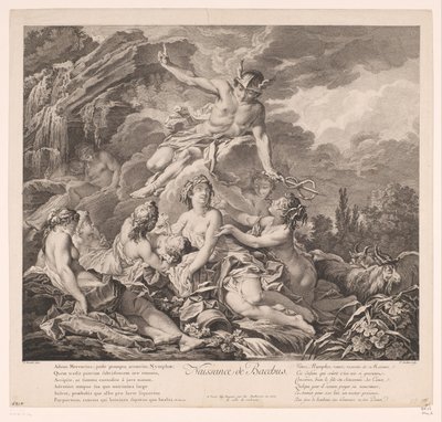 Nascimento de Baco Naissance de Bacchus (título no objeto) de Pierre Alexandre Aveline
