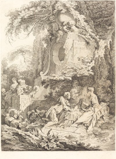 A Fonte do Amor, 1738. de Pierre Alexandre Aveline