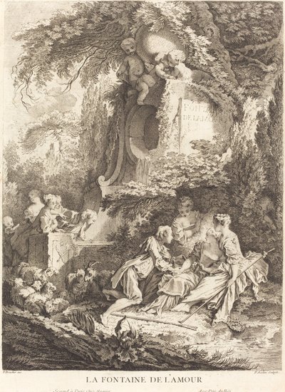 A Fonte do Amor, 1738. de Pierre Alexandre Aveline