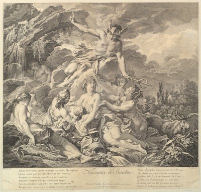 Naissance de Bacchus Nascimento de Baco, século XVIII. de Pierre Alexandre Aveline