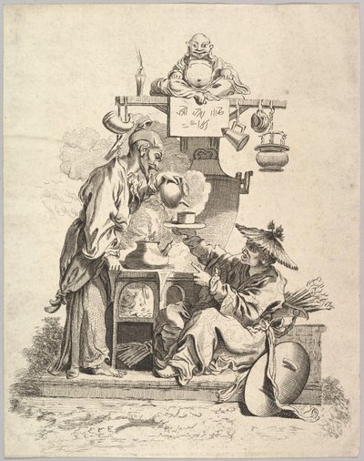 O fogo, ca. 1740 de Pierre Alexandre Aveline