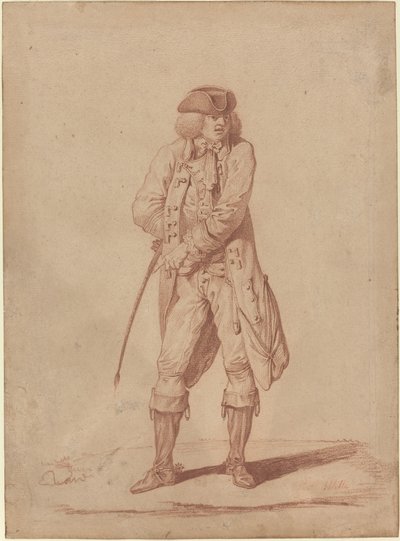 Cavalheiro com uma colheita de equitação de Pierre Alexandre Wille