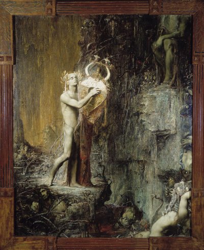 Orphee aux Hell Ilustração para a ópera “” Orfeo”” de Monteverdi de Pierre Amedee Marcel Beronneau