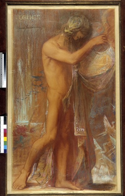 Orphee a tocar o cítara de Pierre Amedee Marcel Beronneau